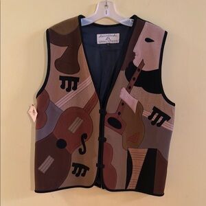 Artistic Vest with Musical Instrument Design